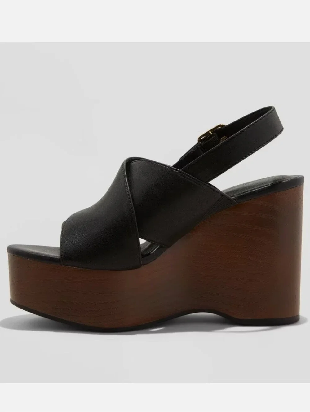 New w/Tags Universal Thread Naomi Vegan Leather Slingback Platform Wedge Sandals